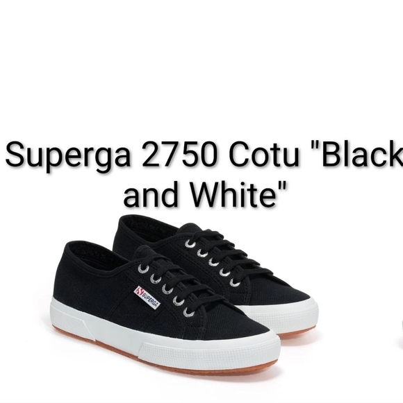 Superga Other - Superga 2750 Cotu Sneakers - Black and White Boys 4.5Y Girls 6 NWT BOX